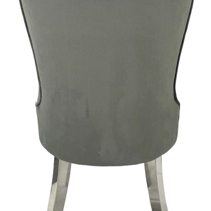 Bentley Dark Grey Chair (Chrome Legs)