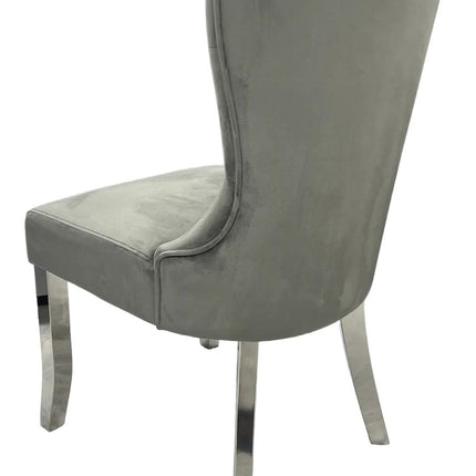 Bentley Dark Grey Chair (Chrome Legs)