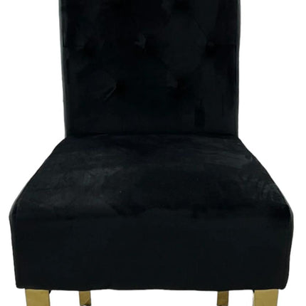 G-Lucy Black Chair (Ring Knocker/Gold Legs)