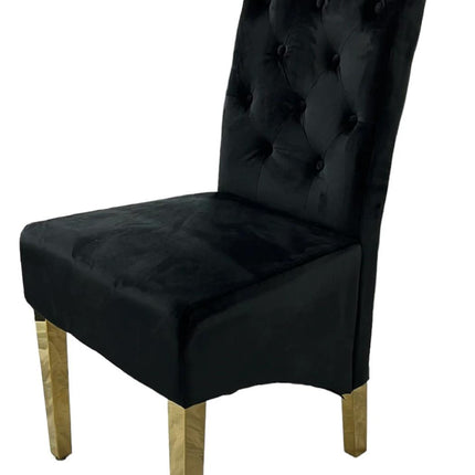 G-Lucy Black Chair (Ring Knocker/Gold Legs)