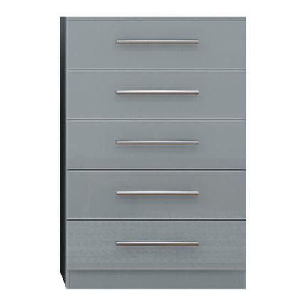 Full Grey Three Piece Bedroom Furniture Set – Chest of Drawers Only