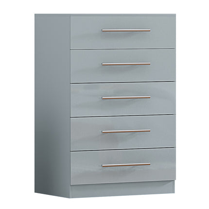 Full Grey Three Piece Bedroom Furniture Set – Chest of Drawers Only