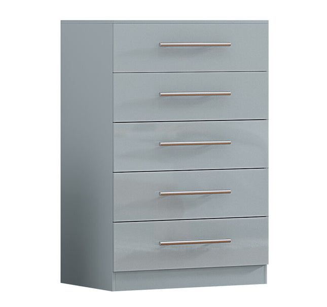 Full Grey Three Piece Bedroom Furniture Set – Chest of Drawers Only