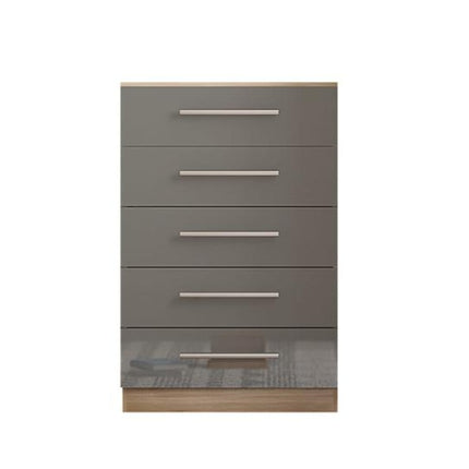 Grey Three Piece Bedroom Furniture Set – Chest of Drawers Only