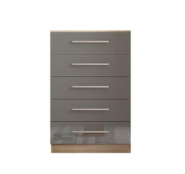 Grey Three Piece Bedroom Furniture Set – Chest of Drawers Only
