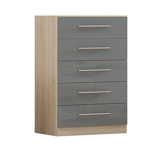 Grey Three Piece Bedroom Furniture Set – Chest of Drawers Only