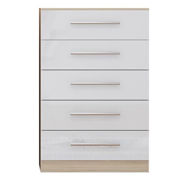 White Three Piece Bedroom Furniture Set – Chest of Drawers Only