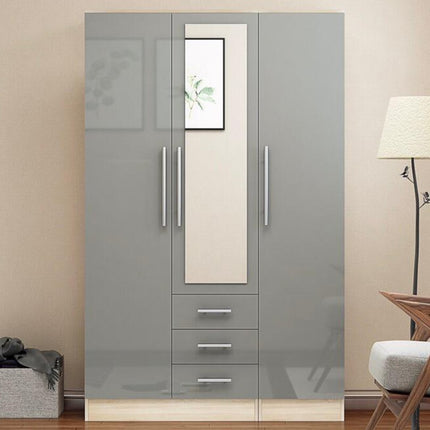Combi 3 door 3 drawers wardrobe Grey