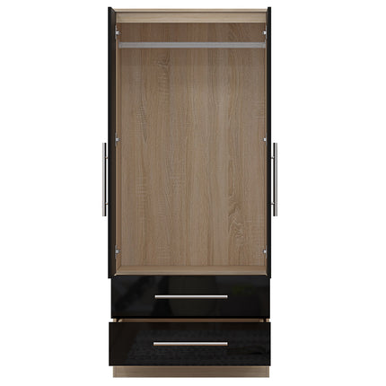 High Gloss Black Trio Bedroom Set