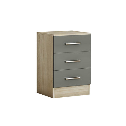 High Gloss Grey Trio Bedroom Set
