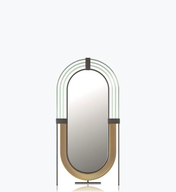 Oval Framed Mirror